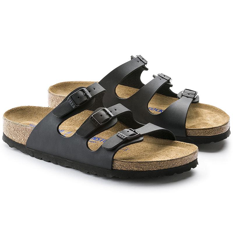 Florida Birkenstock Soft Footbed Birko-flor Damske Čierne | SK 81PJJ